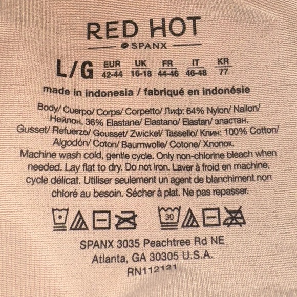 Red Hot by Spanx Shapewear One Piece Bodysuit. Size Large - Picture 13 of 13